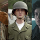 Three photos left to right: Samuel L. Jackson holds a snake, on a plane, Chris Evans' prior to the super soldier serum in Captain America wears his military gear proudly, and Sigourney Weaver's Riley looks incredulous at someone telling her they don't need to worry about that alien.